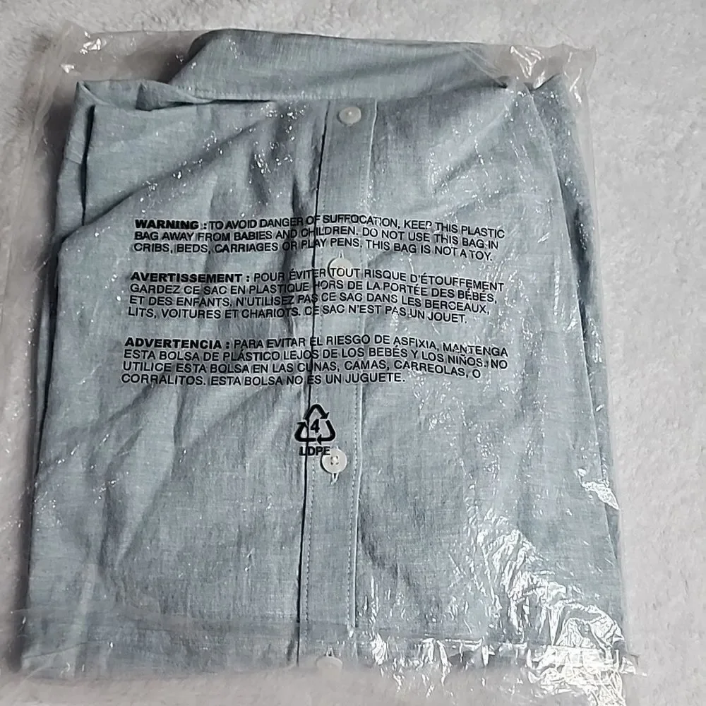 2576 NWT PENGUIN LINEN BLEND SHIRT SIZE SMALL Color Tourmaline